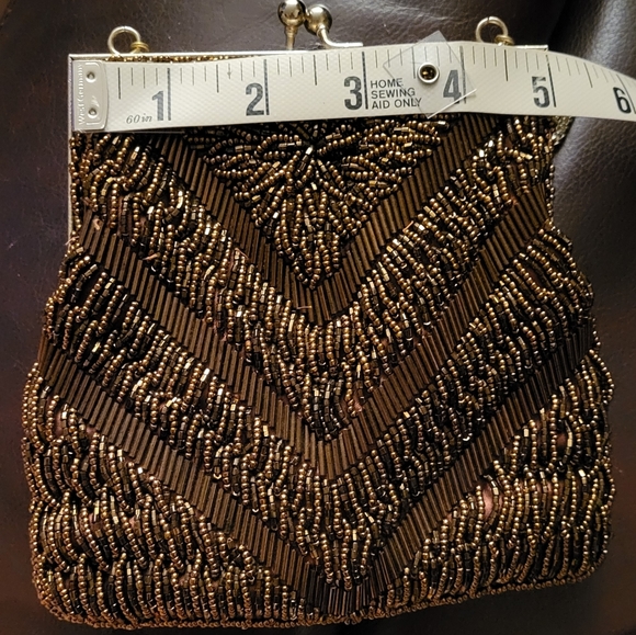 Vintage Bronze Beaded Evening Bag - Picture 6 of 7